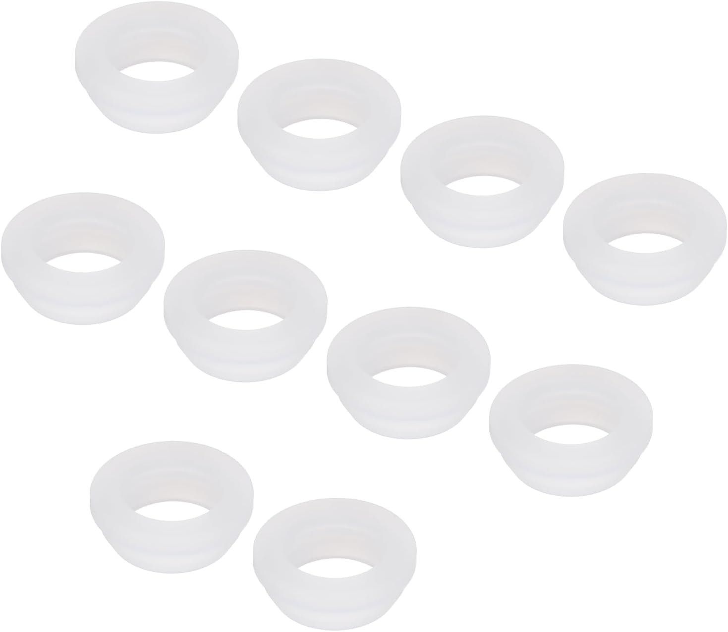 sourcing map 10Pcs Snap Rubber Grommet Plug Mount Dia 20mm ID 16mm Narrow Groove Width 2mm Seal Anti-Scratch for Electrical Box Cable Pipes Transparent
