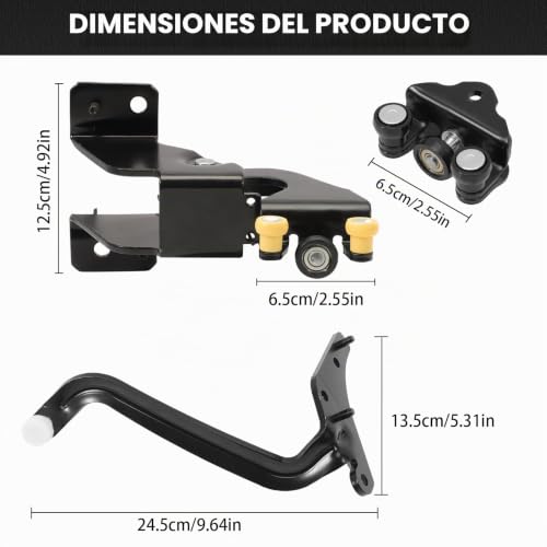 Kit de rodillos puerta lateral Expert Jumpy 2 Scudo 2007-2018 4
