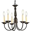 Progress Lighting P4009 20 Five Light Chandeliers 17 12 Inch Diameter x 15 Inch Height Bronze