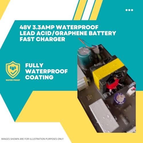 Image of 48V 3.3A Waterproof Electric Scooter Charger for E-Bike | Lead Acid & Graphene Battery Charger | 24Ah-32Ah (4x12V) | Fast & Rapid Charging | 4 Battery Electric Scooter Charger
