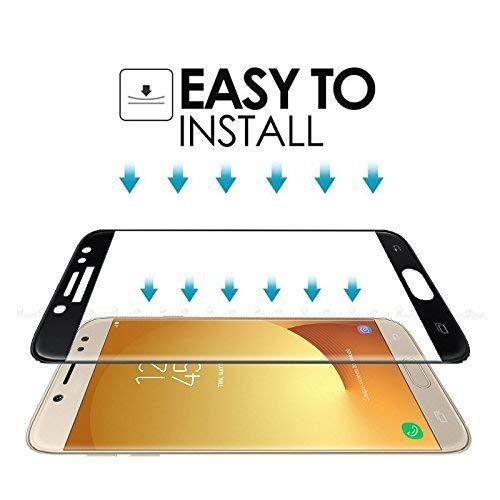 Image of Screen Protector for Samsung Galaxy A5 (2016) | A510 Black Tempered Glass Edge-to-Edge 6D Screen Guard With Installation Kit