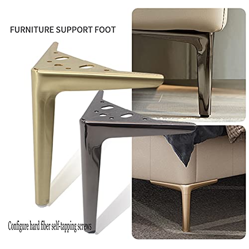Wxzx 7.5 Inch Metal Furniture Legs Gun Black,4Pcs Heavy Modern Triangle Diamond Furniture Feet,Iron Sofa Legs,For Cabinet Sofa Tv,Stable Support,Not Easy To Tilt #TOP3