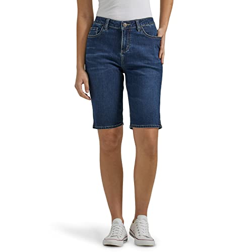 Lee Women's Legendary Mid-Rise Regular Fit Denim Bermuda Short, Everything I Got, 8 Reg