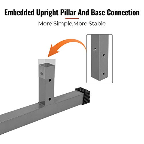 Kicode Power Squat Rack, Heavy Duty Multi-Function Power Cage Rack, Home Gym Exercise Bench Press Weightlifting Workout Station, Weight Capacity 1000 Pounds