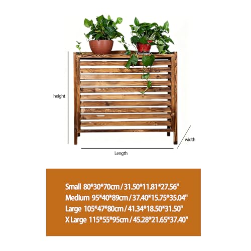 FCHZJCZYT Klimaanlage Abdeckung, Schutzgitter für Klimaanlagen und Wärmepumpen für Garten, Außenklimaanlage, Hof, Pool, Balkon, Schwarz, Small-7
