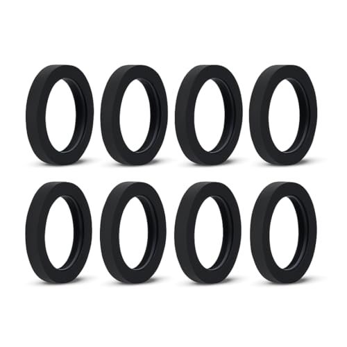 Mr. Yellow Cap 8pcs Universal Gas Can Spout Gaskets - Gas Can Gaskets For 5 Gallon Plastic Gas Cans, O-Ring, Gas Rubber Fuel Can Seals Replacement Compatible with Wedco, Scepter, Midwest & More