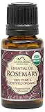 US Organic 100% Pure Rosemary Essential Oil, USDA Certified Organic 100% Pure, Steam Distilled, for...