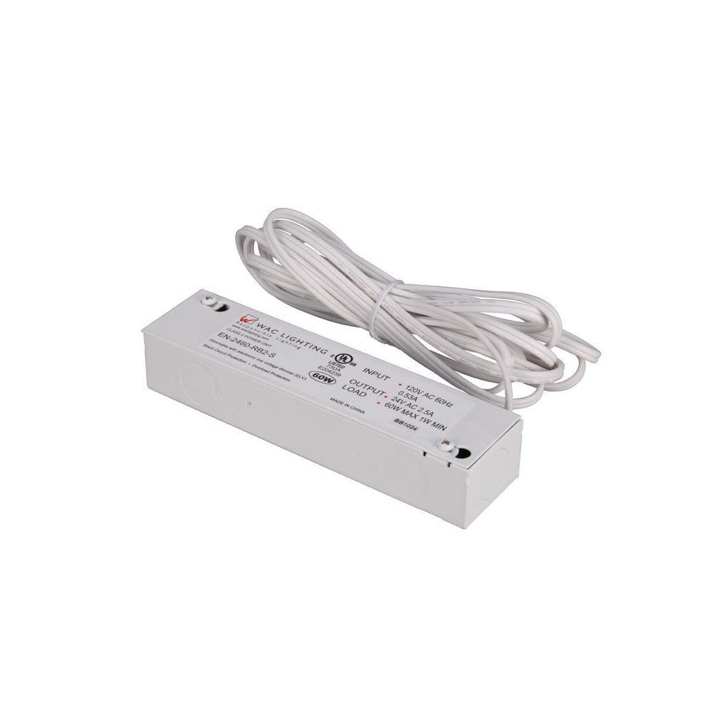 WAC Lighting EN-24100-RB2-S 120V Input 24V Output 100W Remote Enclosed Electronic Transformer for Line and Straight Edge, Black
