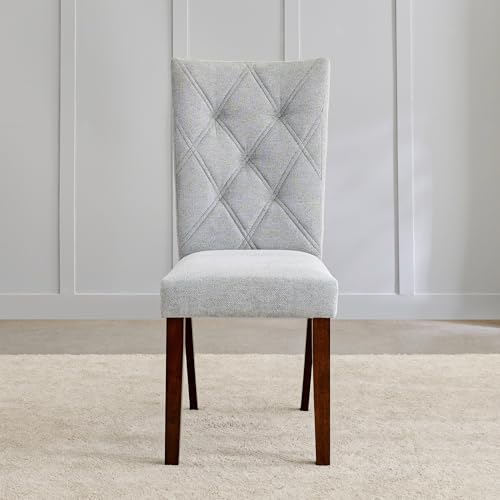 Image of Home Centre Harmony Sia NXT Set of 2 Fabric Dining Chairs - Grey