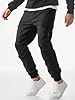 Elegancity Mens Cargo Work Combat Trousers Regular Fit Casual Jogging Pants Drawstring Sweatpants with Pockets (Black, 36) #2