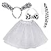 Dxhycc Dalmatian Costume Set Dog Ears Headband Bowtie Tail Tutu for Kids Girls Halloween Costume Cosplay Party