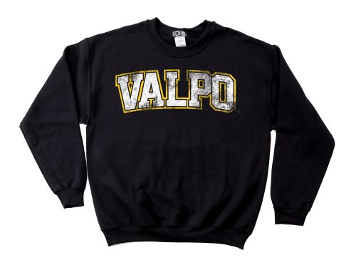 Valparaiso Crusaders 50/50 Blended 8-Ounce Vintage Arch Crewneck Sweatshirt, Medium, Black