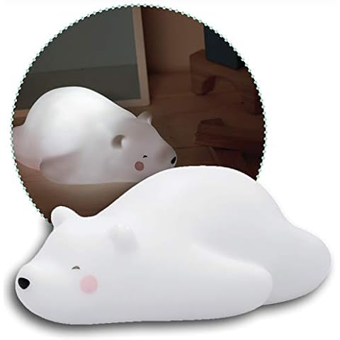 Reer Lumilu Lazy Friends Bear Cute Bear Night Light, Great Christening Gift, Birthday Gift for Boys and Girls, White, 52230 Cover