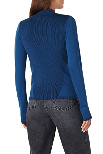 Victor Alfaro Collective Rent The Runway Pre-Loved Blue Rib Knit Sweater4