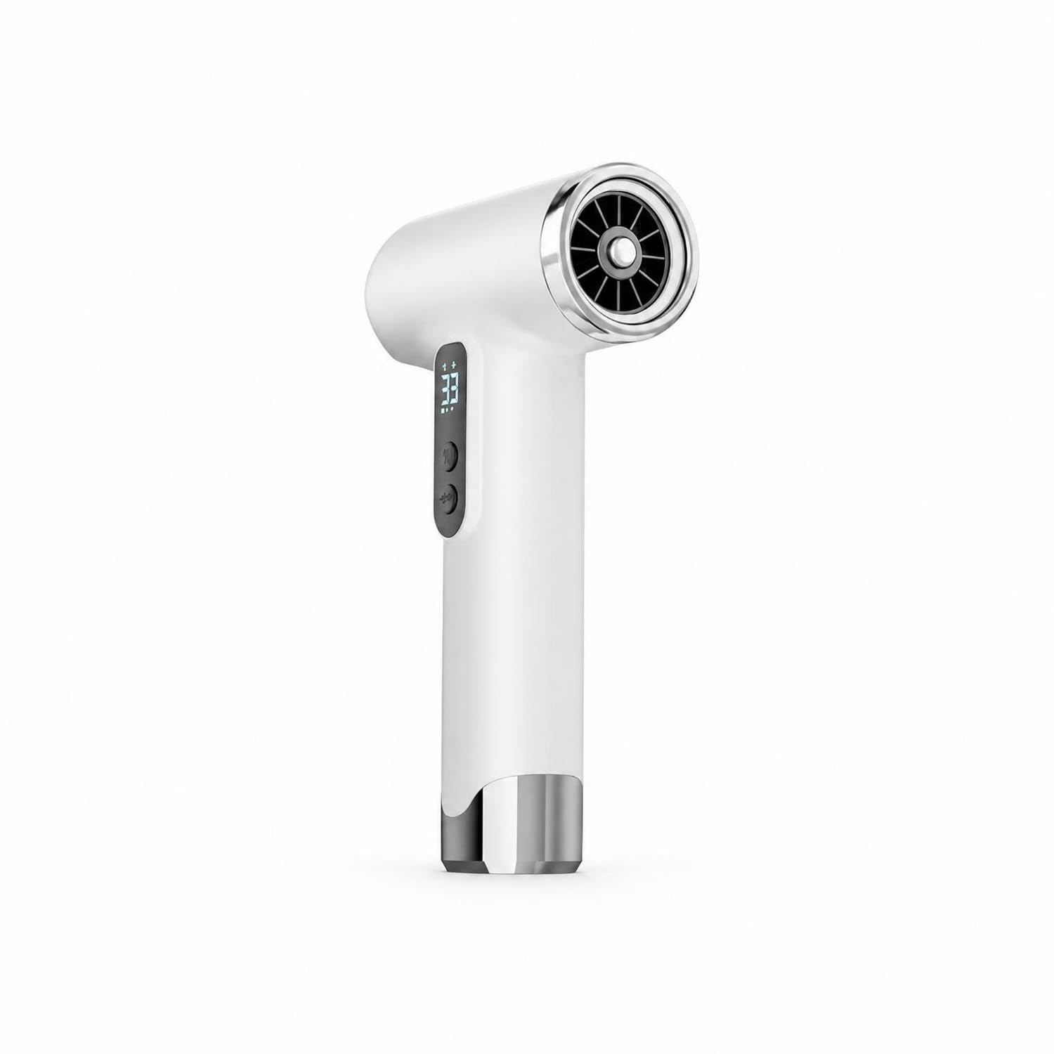 Dual Buttons Cordless Hair Dryer Side Display Compact Hair Dryer Matte Finish for Dorm, White, English Version-image-38