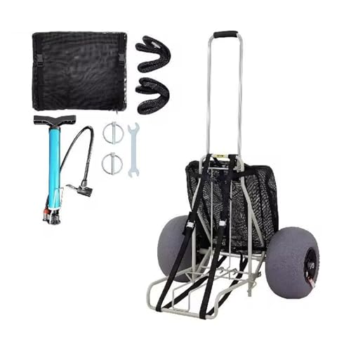 Strandwagen Für Den Sand Mit 12-Zoll-TPU-ballonrädern, 165 Pfund Ladekapazität, Höhenverstellbar, Für Picknick-angelstrand(Size:23x15in)