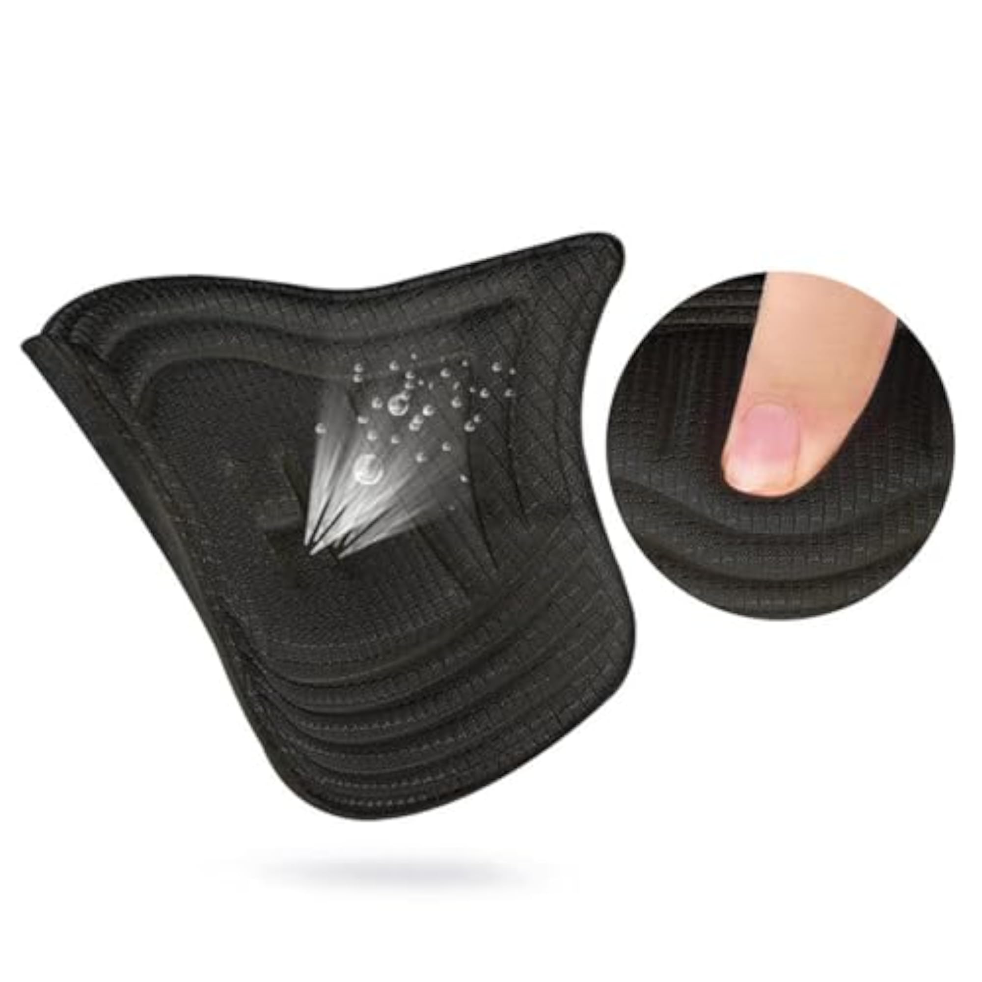 3x Anti-Slip Rubber Shoe Grip High-Heeled Pad Sticker, Black