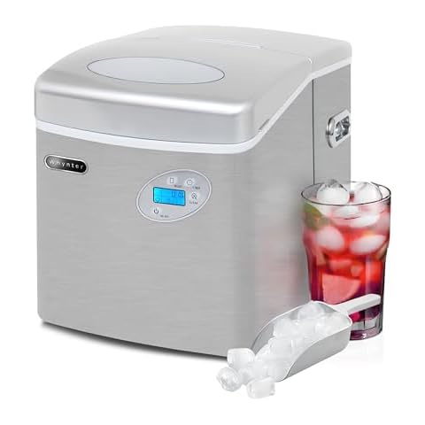Whynter IMC-491DC Portable 49lb Capacity Stainless Steel with Water Connection Ice Makers, One Size Cover