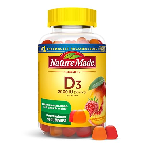 Nature Made Vitamin D3 2000 IU (50 mcg) per Serving 90 Vitamin D Gummies