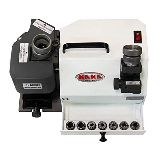 Kaka Industrial TX-X3 Φ4-Φ14 mm Drill Bits Sharpener and Grinder 6 Collects End Mill Re-Sharpener Portable Grinding Sharpening Machine CNC Router Bit Sharpener with Adjustable Angle