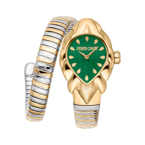 Roberto Cavalli Reloj Analógico para Mujeres de Cuarzo con Correa en Acero Inoxidable...