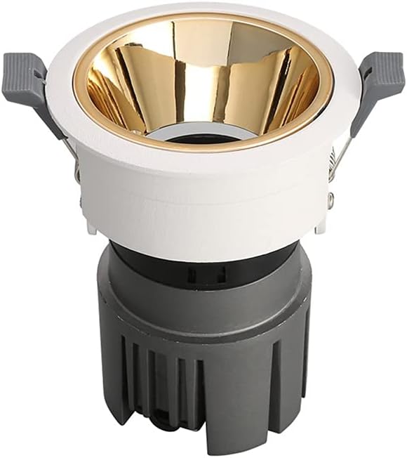 3.3 Inch LED Recessed Lighting，Round Anti-glare LED Ceiling Lights，Dimmable CRI 90+ Beam Angle 24° COB Downlight，Indoor Business Recessed Light Background Wall Ceiling Spotlights High Brightness