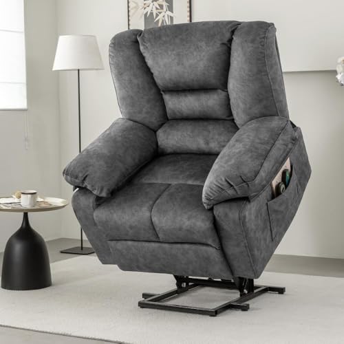 Sillón eléctrico reclinable piel sintética negro miniatura 1