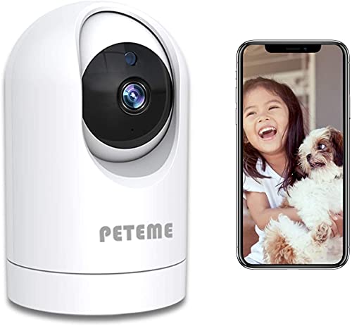 Video Baby Monitor with Camera and Audio,Peteme Baby Monitor 1080P Indoor WiFi Security Camera with Motion Detection Night Vision 2-Way Audio,Monitor Baby/Elder/Pet