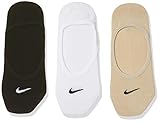 Nike Everyday Lightweight Footie Training Socks, Nike Socks Women, Multi-Color (3 Pair), M