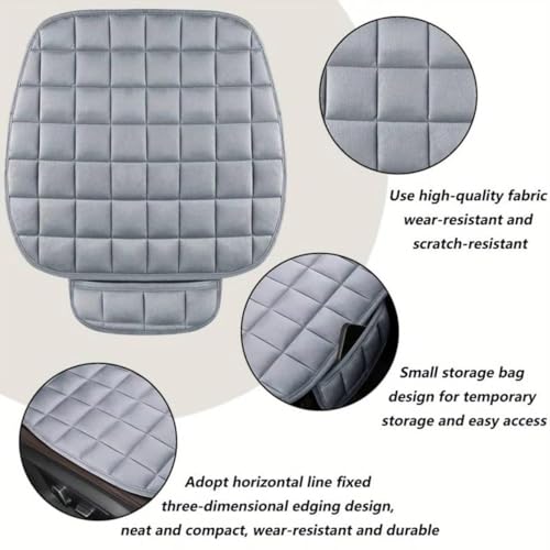 Image of Foam Car Seat Cushion Cover, Convertible Back Seat Extender & Travel Bed, Quilted Padded Seat Protector, Universal Fit for Most Cars, Non-Slip Seat Cushion (3Pcs Grey Cover)