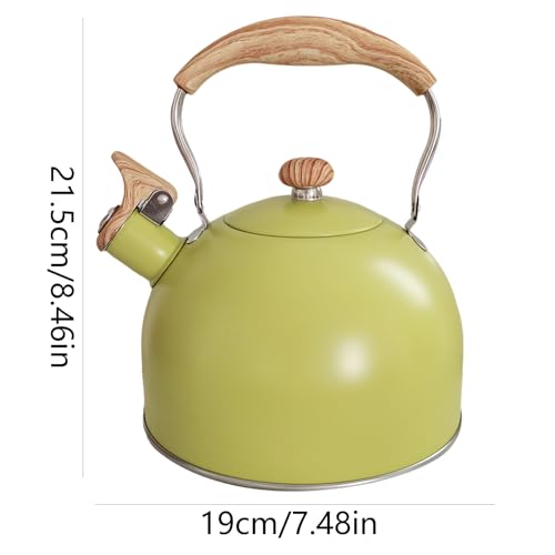 Bouilloire sifflante rétro Teksome en acier inoxydable premium - 5