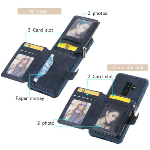 Coque pour Samsung S10 Plus S9 S8 Note 20 Portefeuille Fermeture