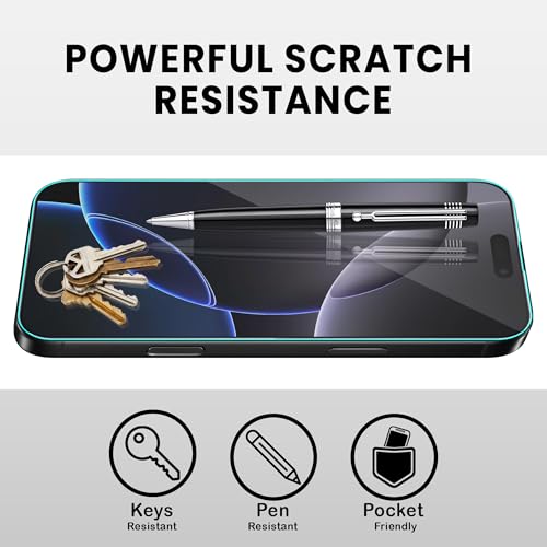 Image of ArmourPro Military-Grade Gorilla Borderless Tempered Glass for iPhone 16 and iPhone 15 (6.1 Inches) with Installation Kit | Anti Dust Mesh Filter, Shatterproof, Full Screen Coverage