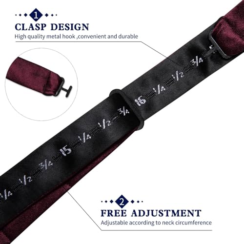 Corbata de moño clásica de seda para hombre miniatura 6