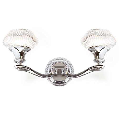 Il Paralume Marina Glass Wall Light Blair in Chrome Handmade in Italy Wall Lamp E14