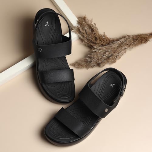 Image of YOHO Bliss Platform Heel Sandals for Women | Orthopedic Cushioned Footbed Footwear | Comfortable Open Toe Wedges | 006