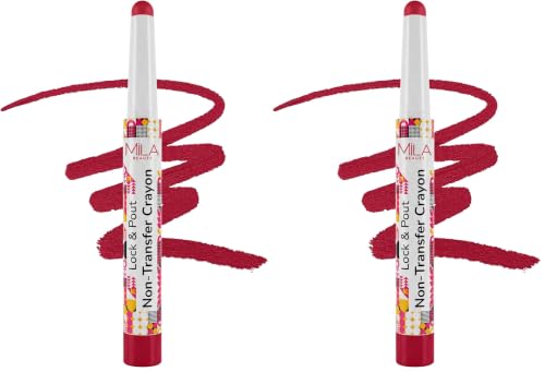 Image of Mila Beaute Lock & Pout Matte Crayon Lipstick for Women I Smudge Proof & Transfer-Proof Lipstick I Hydrating with Ceramides & Shea Butter I Highly Pigmented & Glides Smoothly | Suitable for Indian Skin Tones - Spill The Tea