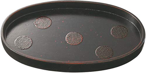 Miyajima-zaiku rokuro wood-turned round tray (obon) finished in clear wiped urushi showing the natural wood grain, from Hatsukaichi-Itsukushima, Hiroshima