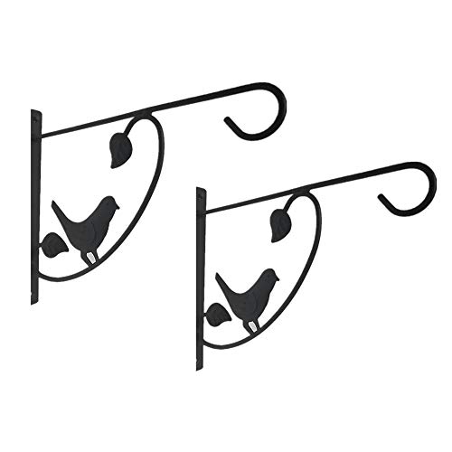 QQDEAL Lot de 2 Supports de Panier Suspendus muraux pour Plantes Crochet de Fleurs Décoration pour Panier de Jardin Lanterne