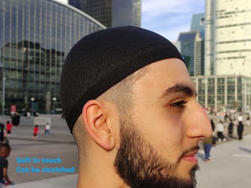 Generic Muslim Hats - Keffiyeh Kufi Hats for Men’s Common use and Islamic Gifts | Skull Cap |Muslim Clothes - Islamic Clothing for Men| 2pcs, 2 Designs, 2 Colors, Black; White & Black, Black; White