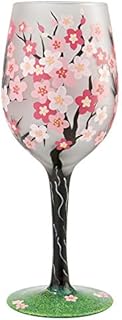 Lolita Cherry Blossom Wine Glass, Green,pink