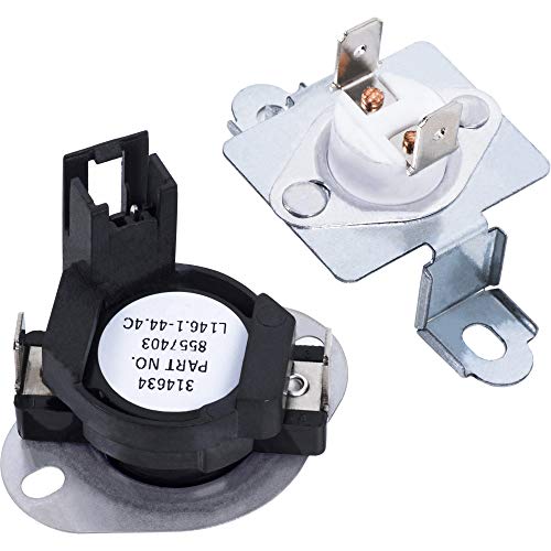 [BIG UPGRADED] 280148 Dryer Thermal Cut Off Replacement Kit Includes 8557403 Thermostat & 8318314 Thermal Fuse by BlueStars - Exact Fit for Whirlpool Dryers - Replaces 1175772 280148VP AP3874047