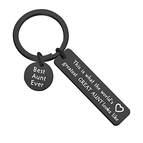 Image of CENWA Aunt Gift Aunt Jewelry Best Aunt Ever This is What The World's Greatest Great Aunt Looks Like Keychain Gift