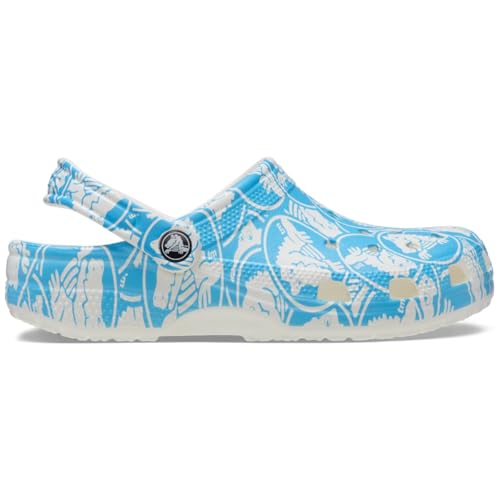 Crocs 210003-4OX-M8W10 Classic Duke Print Clog VnBl Venetian Blue