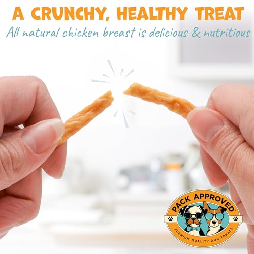 Dehydrated Chicken Dog Treats - High Protein, Single Ingredient - Crunchy Chew Sticks - 6.2oz
