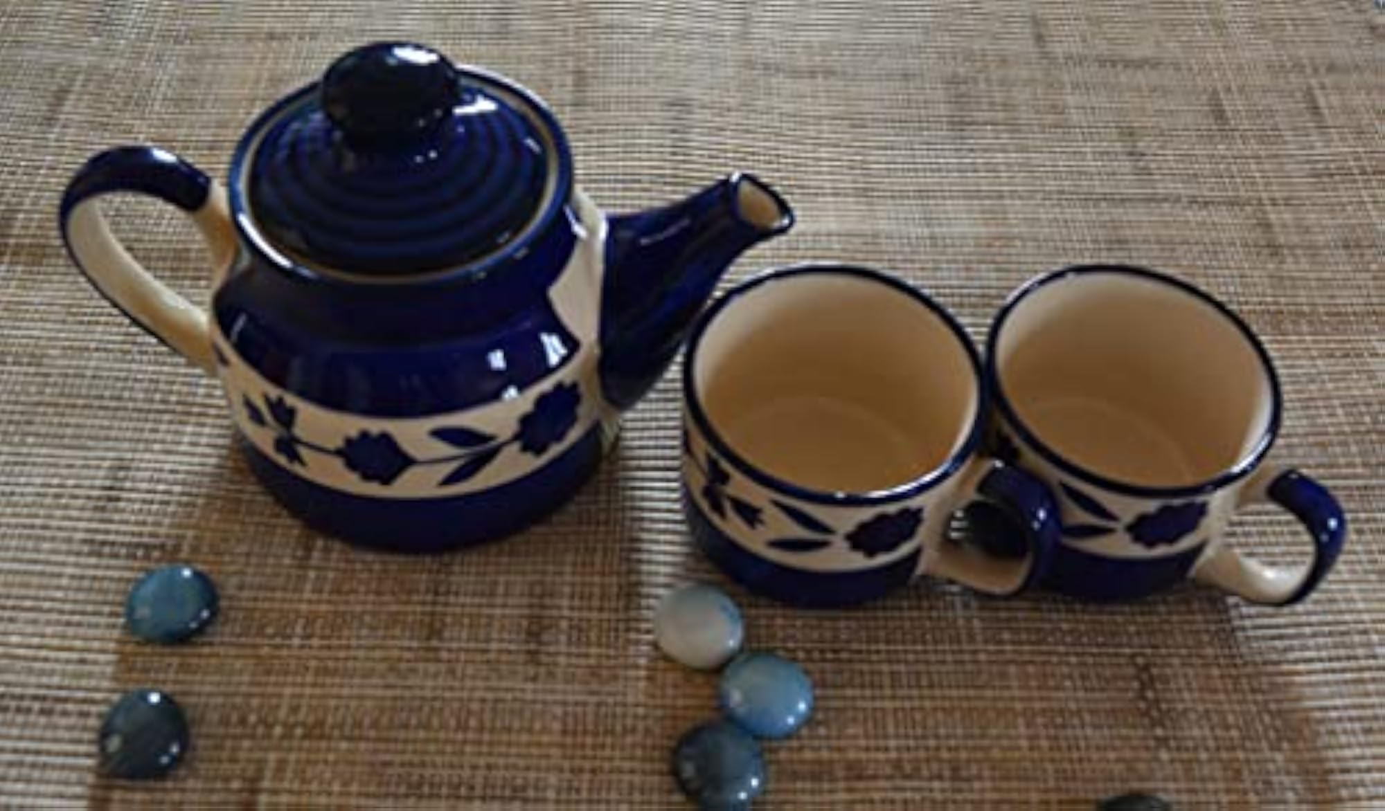 Premium Ceramic Tea Kettle Set, Hand Painted