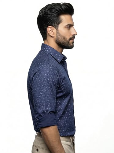 Image of Amazon Brand - INKAST Men's Printed Cotton Shirt | Full Sleeve | Regular Fit | Comfortable Formal Stylish Shirt for Men | Man Shirts for Professional Look