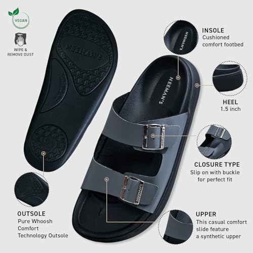Image of Neeman's PureWhoosh Flow Sandals for Men | Double-Buckle Comfort | Lightweight, Flexible & Stylish Everyday Wear
