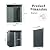 Qiokoith 5ft x 3ft Outdoor Metal Storage Shed Transparent Plate Gray/Black Easy to Assemble, Suitable for Outdoor Gardens (Gray)