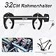 FINEW 32cm Rahmenhalter für Fahrradträger Anhängerkupplung, Universal Fahrradrahmenhalter Abschließbare, Rahmenhalter für U-Bügelrohr: Ø 2,5-3cm - Kraftvolle Fixierung (Patent)